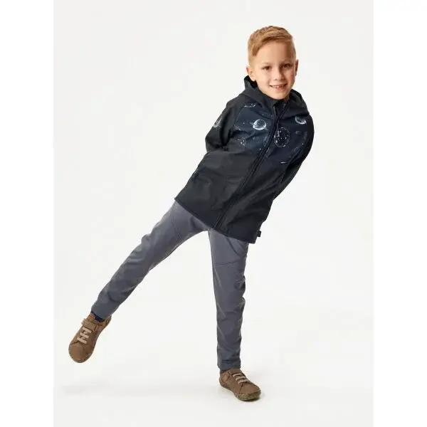 UNUO BASIC Dětská softshellová bunda, černá, velikost