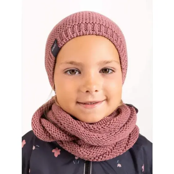 UNUO WARM Dětská čepice, růžová, velikost