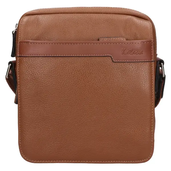 Pánská kožená taška na doklady Katana Magnus - hnědá