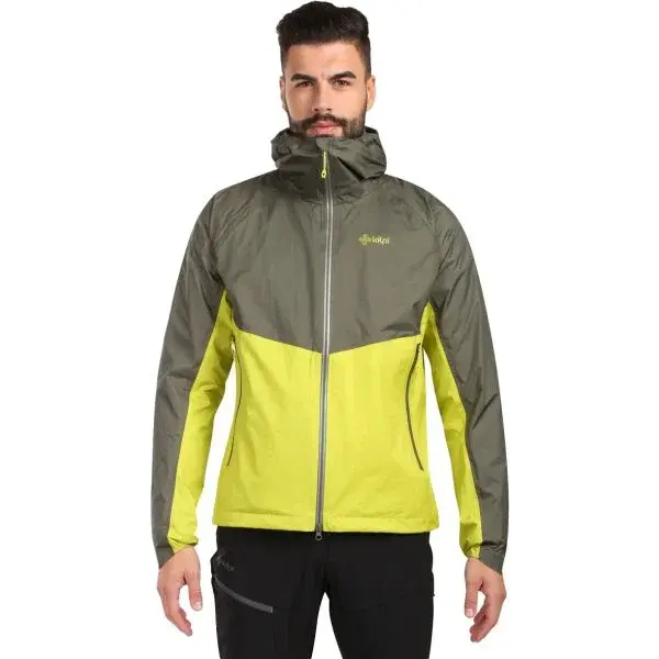 KILPI HURRICANE Pánska hardshellová bunda, svetlo zelená, veľkosť XXXL