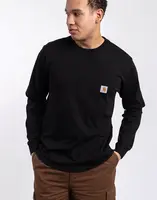 Tričko Carhartt WIP L/S Pocket T-Shirt Black