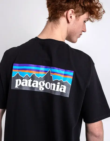 Tričko Patagonia M's P-6 Logo Responsibili-Tee® Black