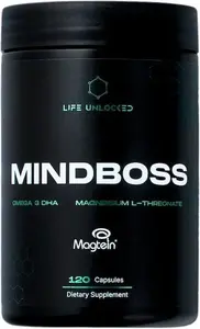 LIFEUNLOCKED MindBoss = Magtein & Omega 3 DHA 90 kapslí