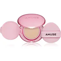 AMUSE Dew Power Vegan Cushion dlouhotrvající make-up v houbičce pro rozjasnění a vyhlazení pleti odstín 1.5 Natural 15 g