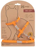 Amiplay Kšíry pro kočku s vodítkem Samba Oranžové - S