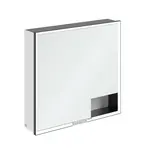 Villeroy & Boch My View+ - Zrcadlová skříňka s LED osvětlením 80x75x17 cm, 2 dvířka, Brilliant White/matná černá B48180VE