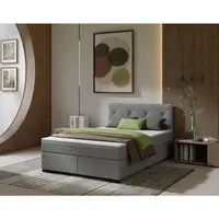 MID.YOU POSTEL BOXSPRING, 140/200 cm, světle šedá