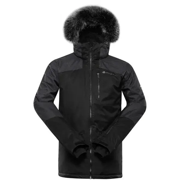 ALPINE PRO OLAD Pánska lyžiarska bunda, čierna, veľkosť