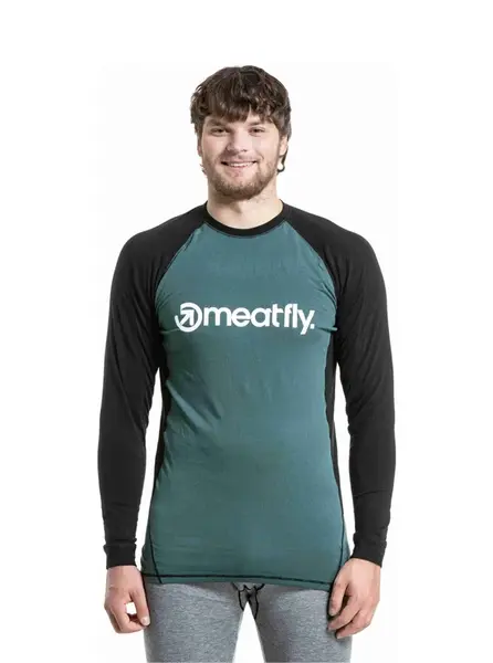 Meatfly pánské merino tričko Carl Black / Botanical | Černá | Velikost L