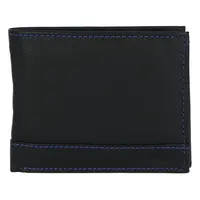 Pánská kožená peněženka černo/modrá - Bellugio Armen