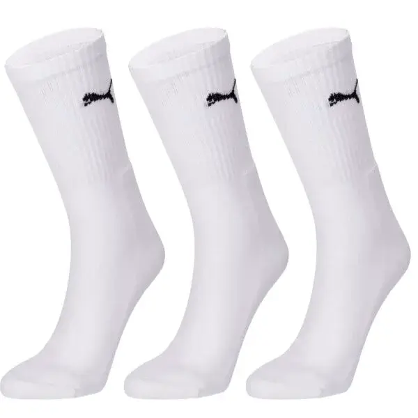 Puma SPORT 3-PACK Ponožky, biela, veľkosť 39-42