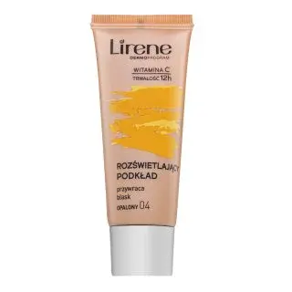 Lirene Brightening Fluid with Vitamin C fluidní make-up pro sjednocení barevného tónu pleti 04 Tanned 30 ml