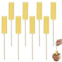 8Pcs Clay Pottery Sponge Stand