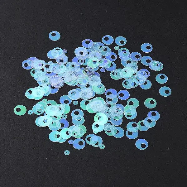 250Pcs Iridescent PVC Paillette/Sequin Links