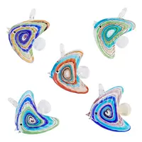 5Pcs 5 Colors Handmade Lampwork Big Pendants