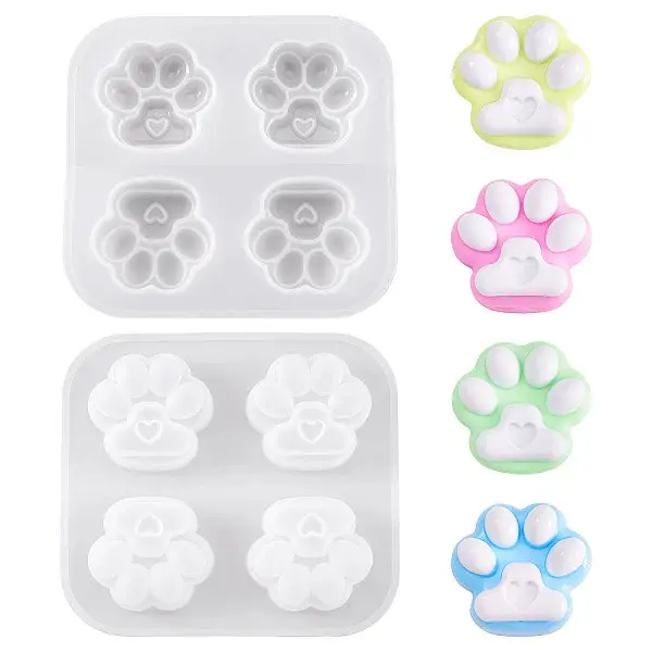 DIY Cat Paw Prints Fondant Silicone Molds