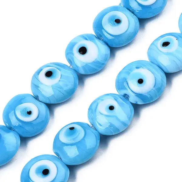 Handmade Evil Eye Lampwork Beads Strands