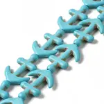 Synthetic Turquoise Dyed Beads Strands