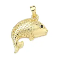 Brass Micro Pave Cubic Zirconia Pendants