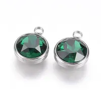 K9 Glass Rhinestone Pendants