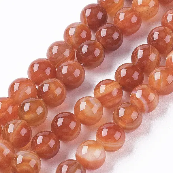 Natural Striped Agate/Banded Agate Bead Strands