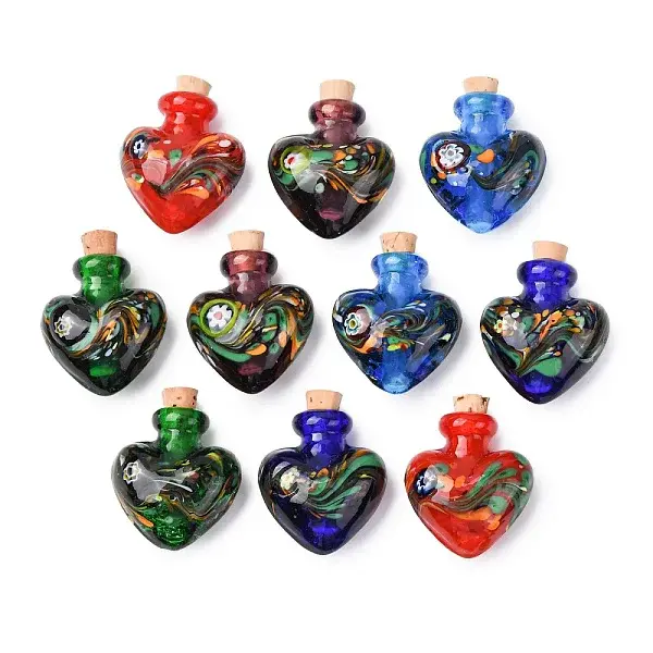 Handmade Lampwork Perfume Bottle Pendants