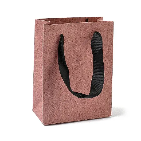Paper Gift Tote Bags with Nylon Ribbon Handles