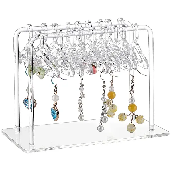2-Row Coat Hanger Removable Acrylic Earring Displays