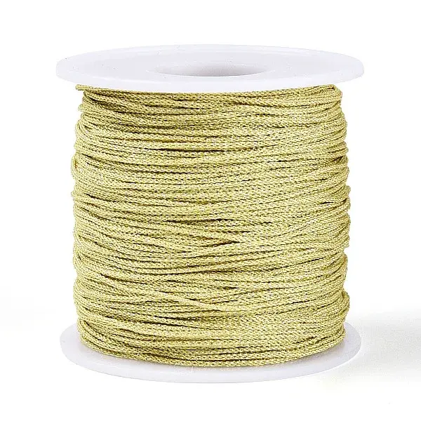 100M Segment Dyed Round Polyester Metallic Braided Cords
