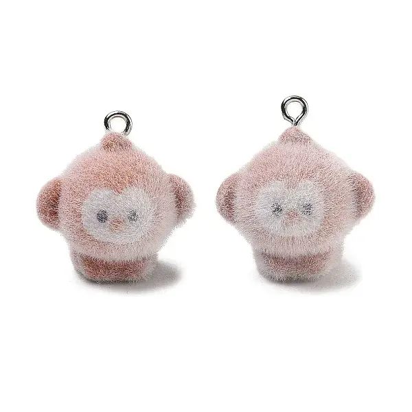 Flocking Opaque Resin Pendants