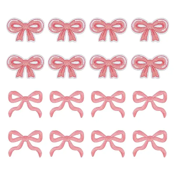 16Pcs 2 Styles Computerized Embroidery Cloth Iron on/Sew on Patches