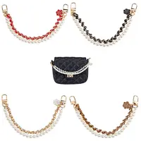 4Pcs 4 Colors ABS & Iron & Alloy & PU Leather Handbag Chain Straps