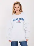 Světle šedá mikina New York