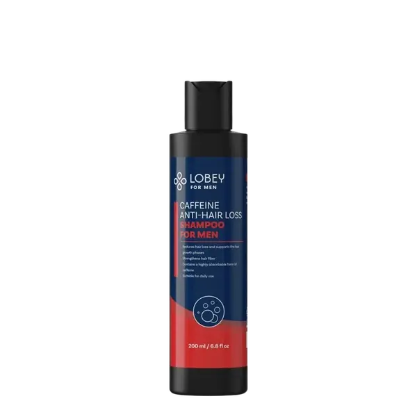 LOBEY Kofeínový šampón proti padaniam vlasov pre mužov 200 ml