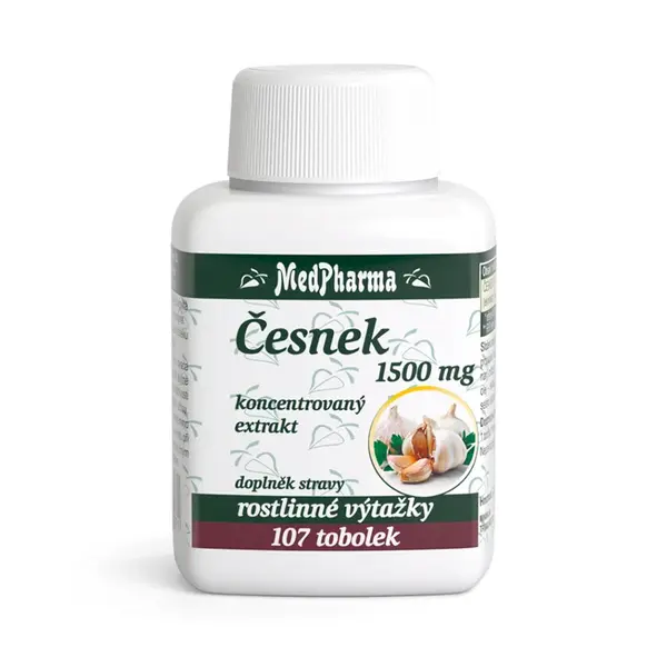 MEDPHARMA Česnek 1500 mg 107 tobolek VÝHODNÉ balení, poškozený obal