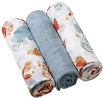 BABYONO Plienky mušelínové Super soft - modrá 3 ks