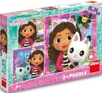 Puzzle Gábi a kamarádi 3x55 dílků (poškozená)