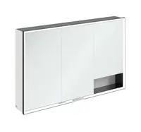 Villeroy & Boch My View+ - Zrkadlová skrinka s LED osvetlením 120x75x17 cm, 3 dvierka, matná čierna/sivá B48112VE