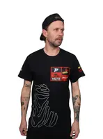 Meatfly pánské tričko Dakar Moto Black | Černá | Velikost S | 100% bavlna