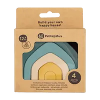 PETITE&MARS Hračka silikonová skládací House Misty Green 12m+