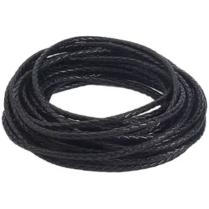 5M Round Braided Cowhide Letter Cord
