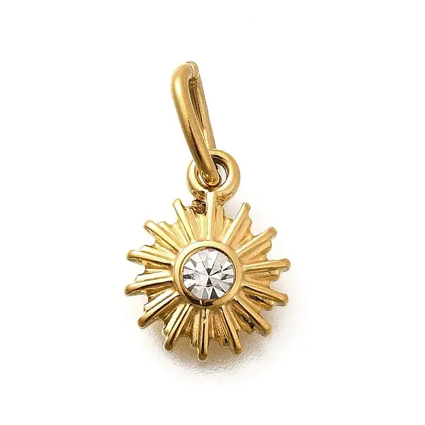 304 Stainless Steel Rhinestone Charms