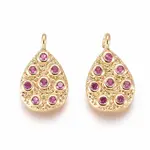 Brass Micro Pave Cubic Zirconia Pendants