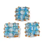 Handmade Gold Sand Lampwork Beads