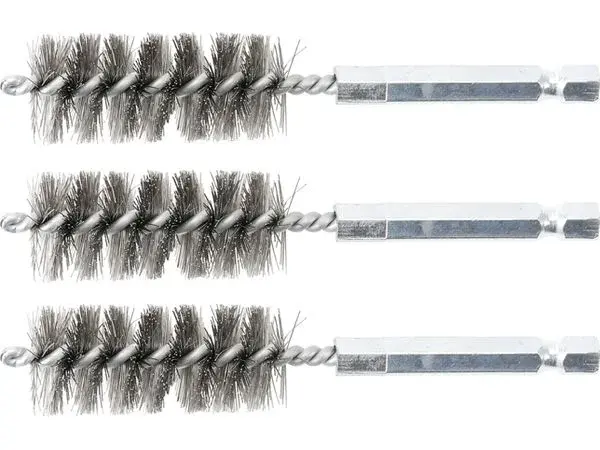 Sady kartáčů na vrtačku, různé průměry, ocelové, 3 ks - BGS technic Velikost: 18 mm