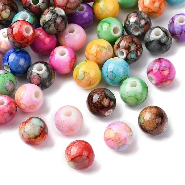 Printed Opaque Resin Beads