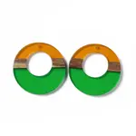 Transparent Resin & Walnut Wood Pendants