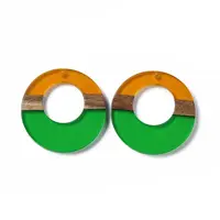 Transparent Resin & Walnut Wood Pendants