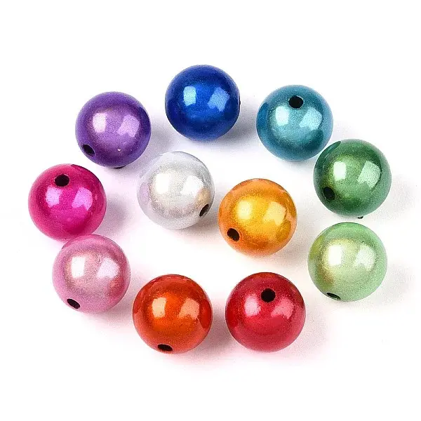 Spray Painted Acrylic Beads