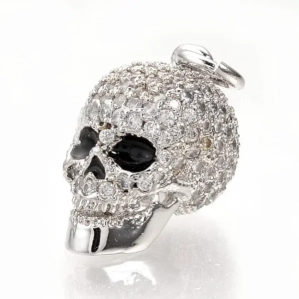 Brass Micro Pave Cubic Zirconia Pendants